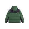 Li Ning Sports Lifestyle Series Color Block Casual Detachable Hooded Down Jacket Winter Unisex Jacket Pasture-Green AYMS379-5