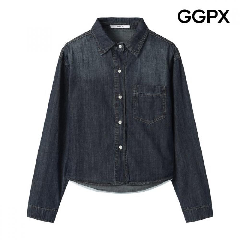 Ggpx New York Washed Denim Shirt Gq3sh036f Blue/F