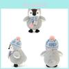 Wear Scarf Hat Penguin Plush Toy Soft Teddy For Kids Bedtime Gift