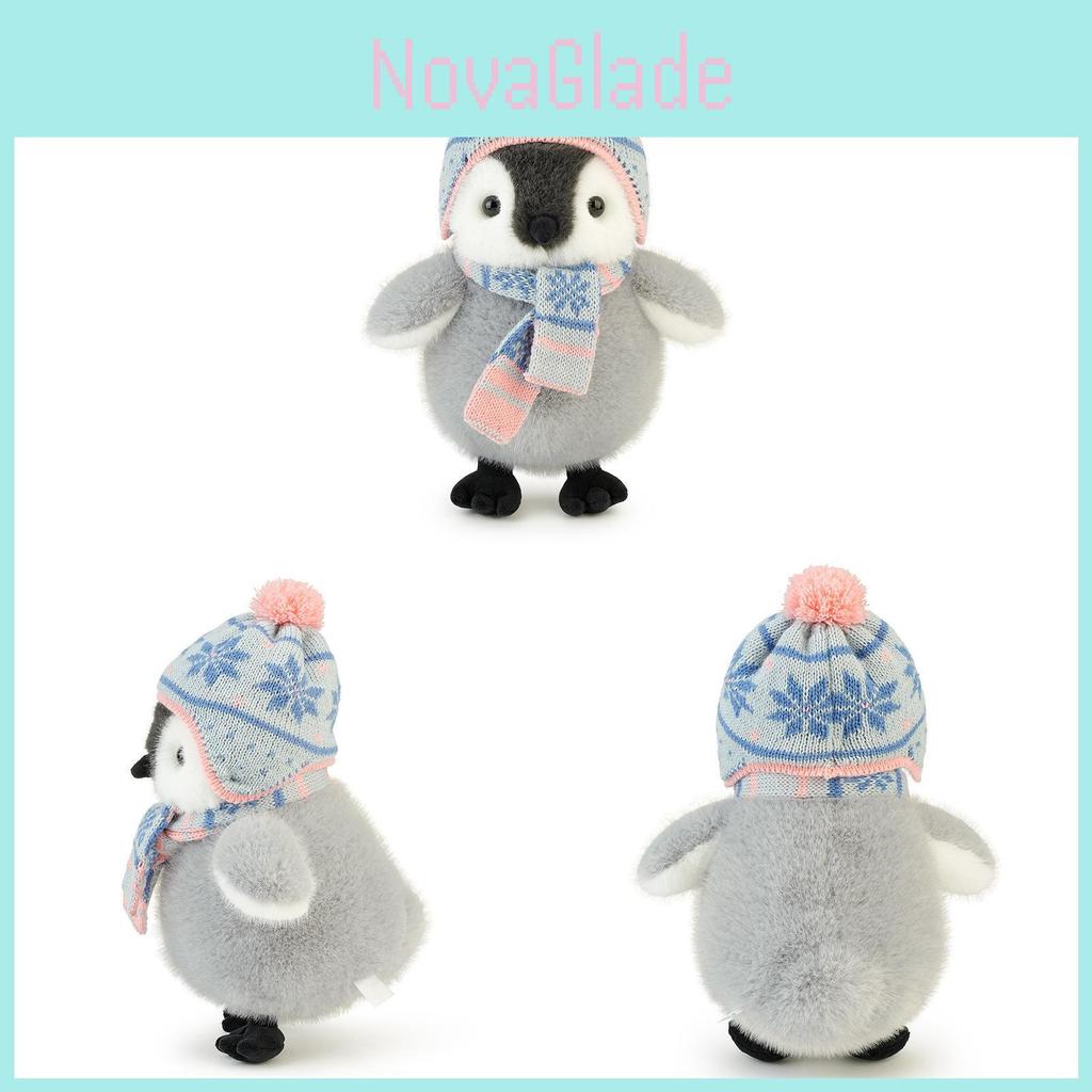 Wear Scarf Hat Penguin Plush Toy Soft Teddy For Kids Bedtime Gift