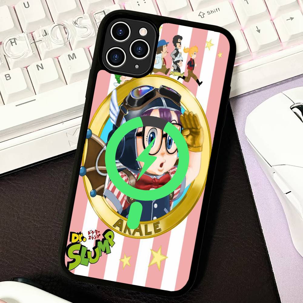 Cartoon Dr Slump Arale Black For Magnetic Phone Case For IPhone 16 15 17 Pro Max 11 12 13 14 Plus Cover