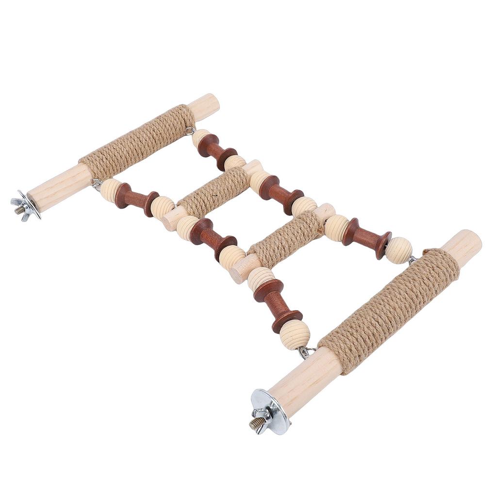     Bridge Ladder Toy, Interactive Wooden Cockatiel Cage Hanging Exercising or Climbing Ladder for Parakeets Cockatiels Lovebirds and More  