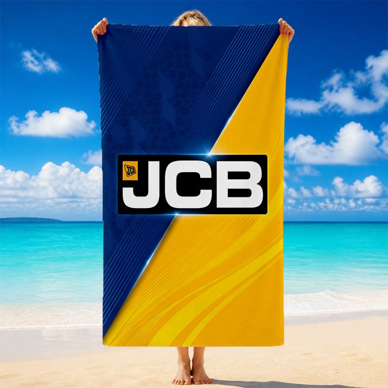 JCB Print Microfiber Beach Towel Sand?Resistant Lightweight Towel For Swimming Outdoor Travel Use