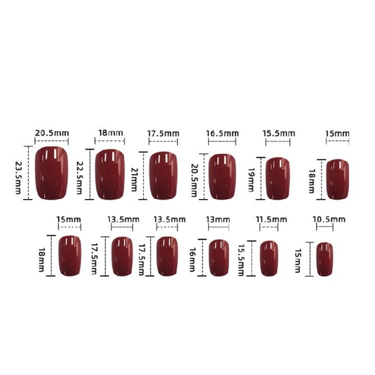 24Pcs Square Fake Nail Press On Nail Artificial Nail False Nail Glues On Nail with Flower Designs French Nail Tips