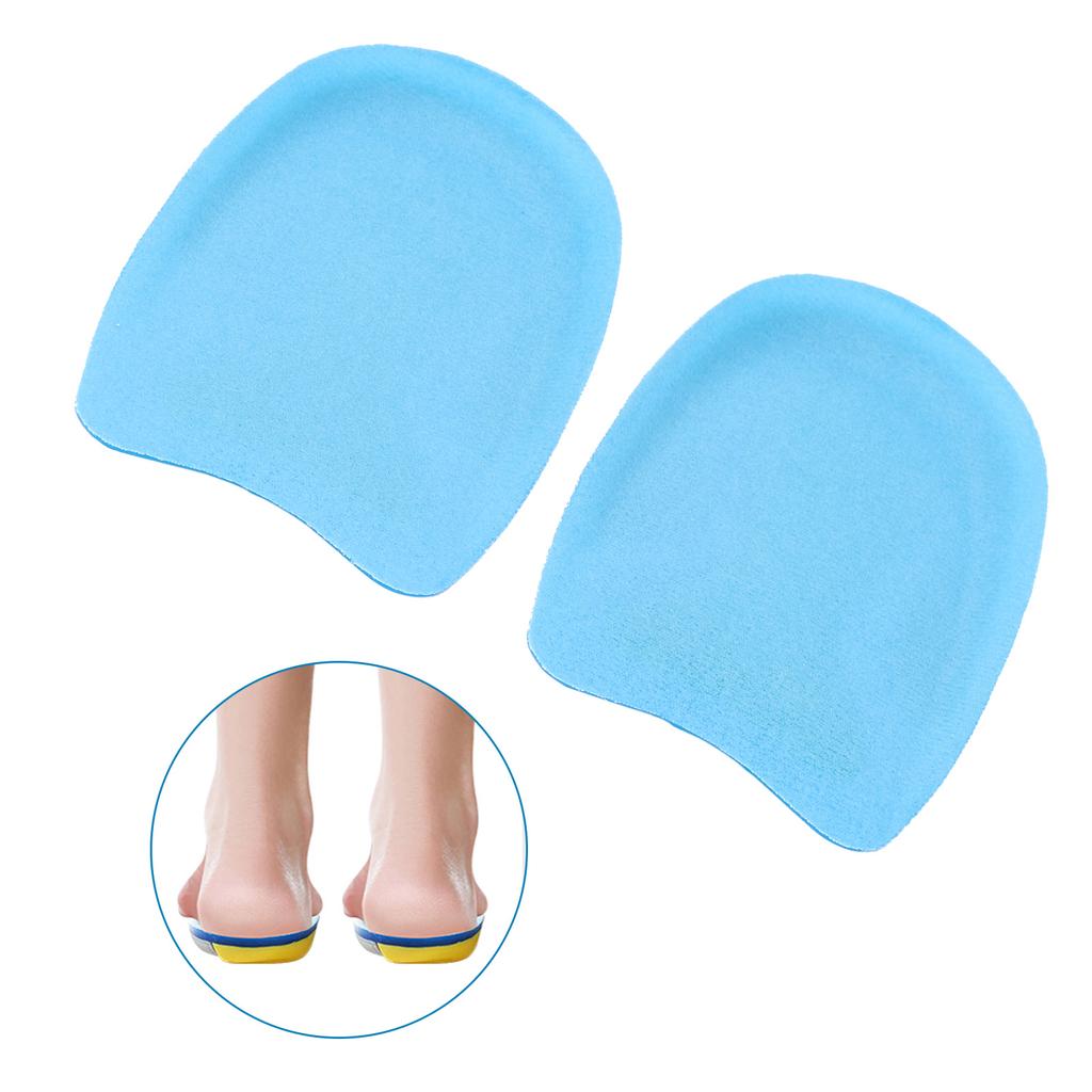 Heel Support Cups Shock Absorption Elastic Heel Pad Breathable Half Heel Insole for Pain Relief