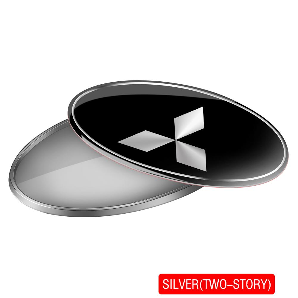 3D Oval Aluminum Sticker Car Sticker Body Trunk Decoration Decal Car Acc For Mitsubishi Outlander Lancer 9 10 Pajero L200 EX