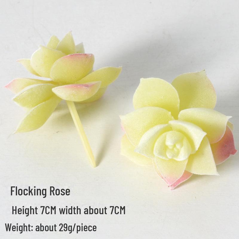 Mini Flocking Artificial Succulent Bonsai for DIY Wall Decor