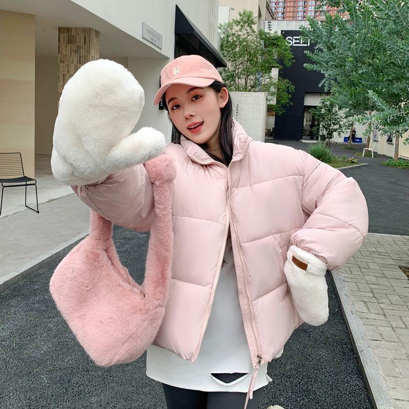 

Темпераментная пуховая одежда женская женское зимнее пальто модная хлопковая одежда короткая женская хлебная одежда XL розовый