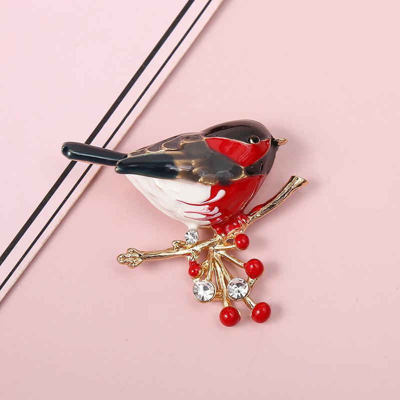 1PC Broche Accessoire Vêtement Minimaliste Émail Élégant Durable Minimaliste Polyvalent-Porter Oiseau Adapté au Quotidien 4x3.5cm