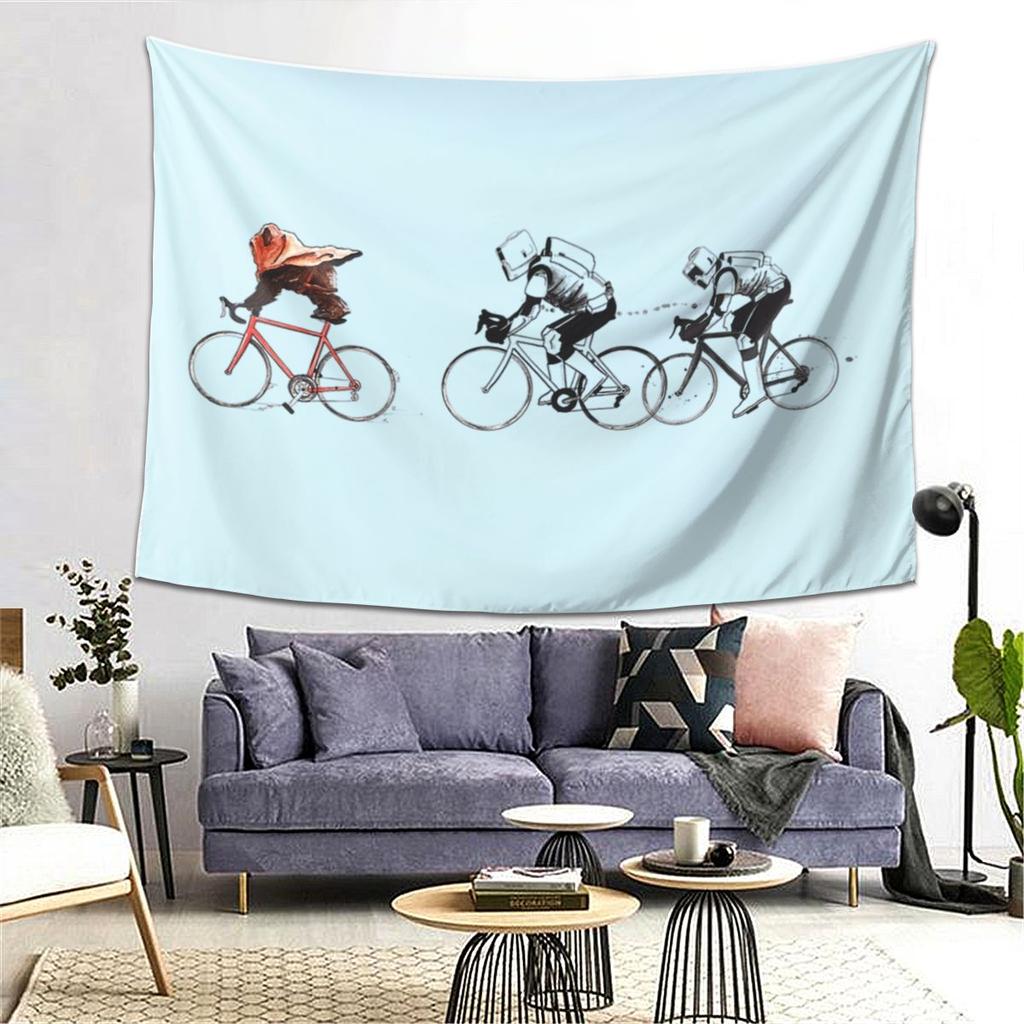 Ewok Bicycle Chase Classic Tapestry Wall Hanging Aesthetic Home Decoration Tapestries for Dorm Room