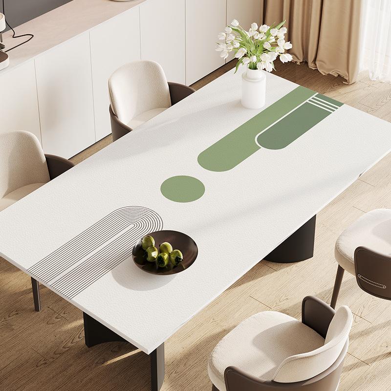 Dining Table Mat Oil-Proof And Waterproof Coffee Table Tablecloth Table Mat Light Luxury Advanced Sense Leave-In Tablecloth Desktop Pvc Protective Mat