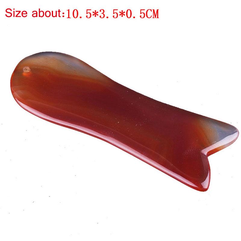 Red Onyx Gouache Scraper Guasha Jade Massager For Face Natural Gouache Stone Gua Sha Scraper Facial Massage Tool Face Scraper