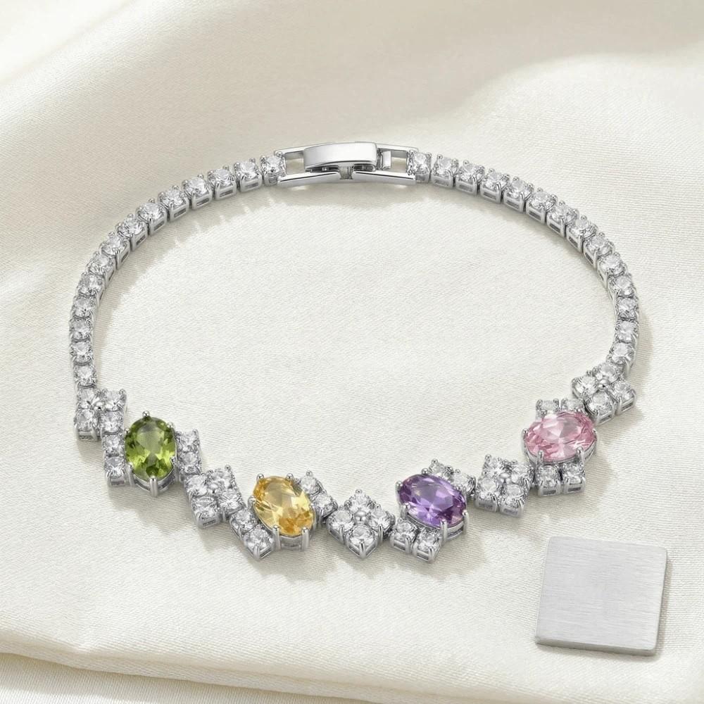 Colorful Zircon Bracelet Wristband Friendship Bracelet Women Crystal Hand Bracelet Hand Accessory