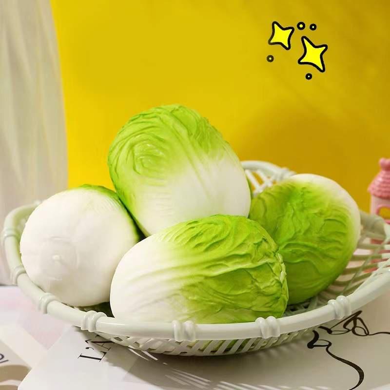 New Release Vegetable Cabbage Squeeze Toy For Kids Soft And Realistic Stress Relief Toy