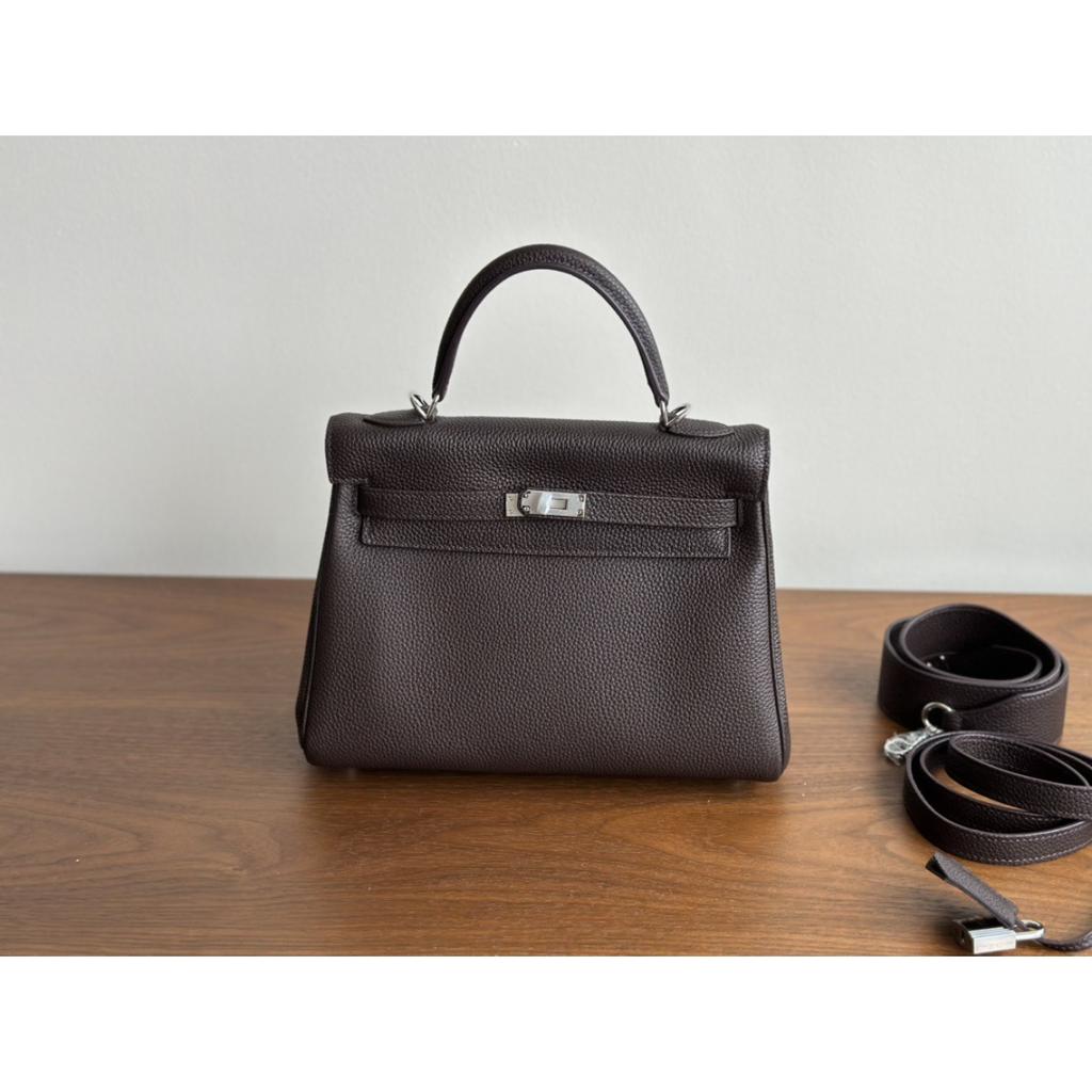 Kazilan Kelli Togo skóra klasyczna modna torebka Kelly wysoki styl na ramię listonoszka torebka damska