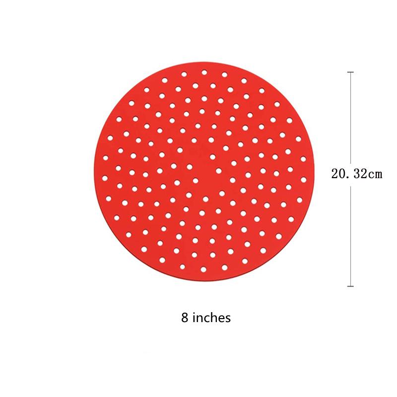 

Многоразовый силиконовый коврик для фритюрницы с антипригарным покрытием, внутренний коврик для выпечки, кухонные принадлежности, круглый квадратный красный