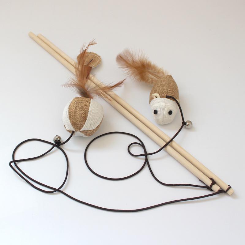 Interactive Cat Teaser Toy: Sounding Mouse & Simulation Fish Exercise Pole