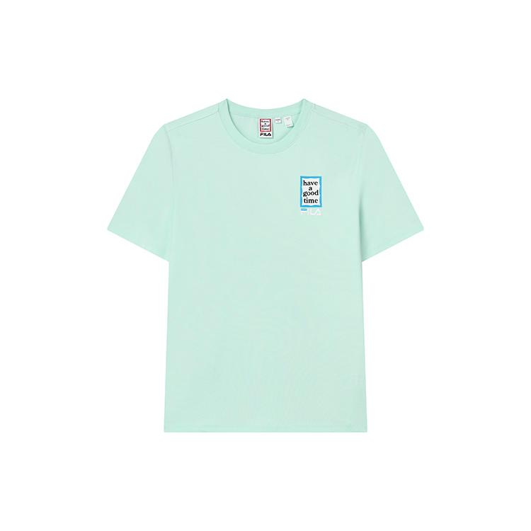 New FILA X HAGT T Shirts Unisex Ice Pink Green F11U229102F-TQ