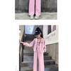 Girls Casual Hooded Sweatshirt And Pants Two Piece Sports Outfit For Big Kids