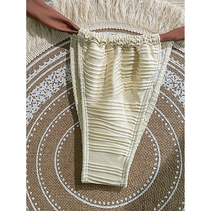 Strapless Bikini Set Women Swimsuit Striped Two-Piece Simple Backless Female Swimwear Bathing Summer Fashion Beachwear