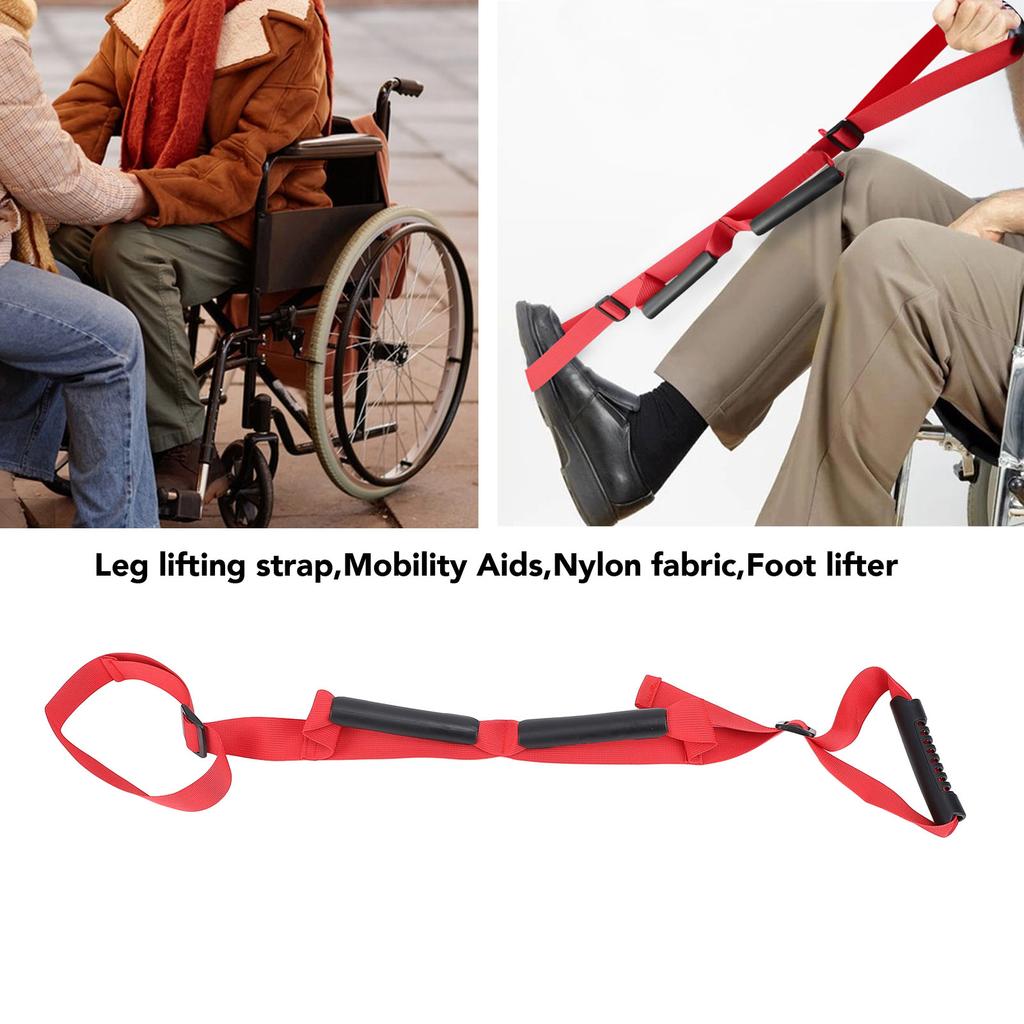 Alça de elevação de perna para elevação de perna, alça de nylon para elevação de pé, auxílio de mobilidade para cadeira de rodas, cama de carro