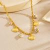 316L Stainless Steel Glamorous Conch Shells Series Connection Necklace Women Noble Elegant Neck Chain Jewelry Gifts
