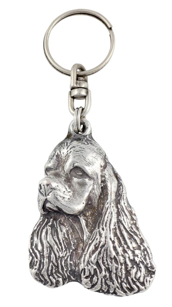 Clumber Spaniel - Silver-plated Dog Pendant, Handbag Decoration, Backpack Pendant by Art-Dog Brand