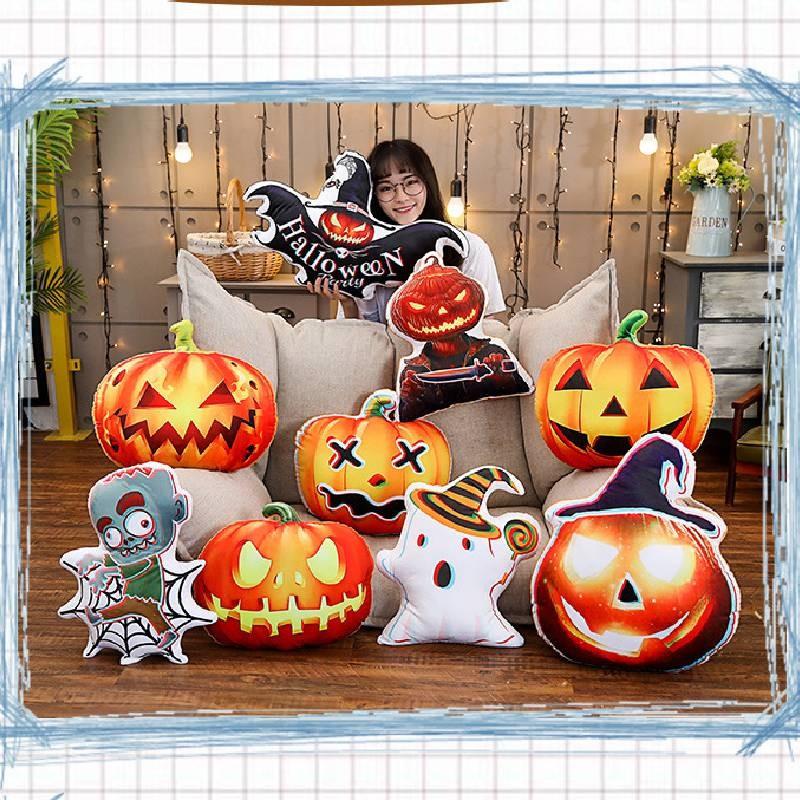 Pumpkin Halloween Zombie Ghost Bat Plush Toy Stuffed Doll Decoration Gift Kids