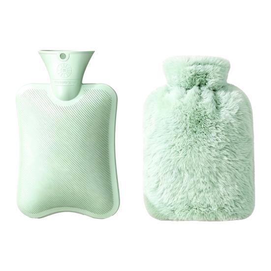 Women Hot Water Bag Bottle with Plush Cover, 500/1000/2000ML Leak-proof Bag, Soft Cover Cold Compress Pouch for Shoulder, Back, Hand, Legs,