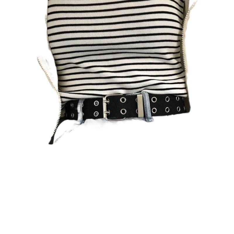 Fashionable Black Canvas Waist Belt For Men And Women Ideal For Punk And Streetwear Styles