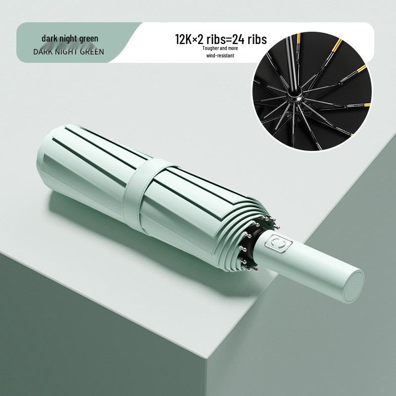 Extra Large Reinforced Automatic Sun & Rain Umbrella with Anti-UV Sunshade and Logo Print