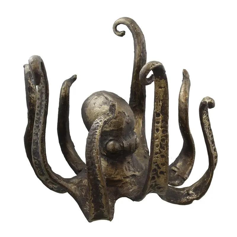 Blekksprut Statue Harpiks Blekksprut Skulptur Håndverk Blekksprut Koppholder Morsom Støpt Koppholder Smykkeholder Desktop Home Decoration