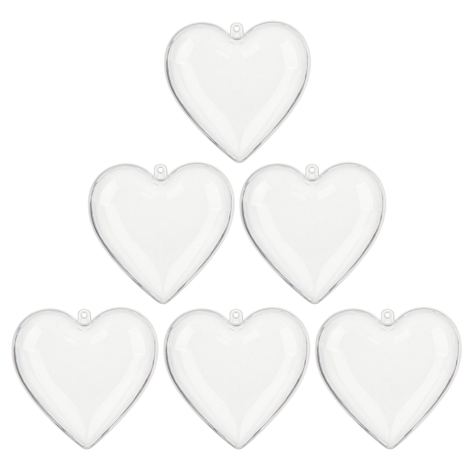 

Набір з 6 прозорих пластикових наповнюваних кульок, підвісні прикраси для різдвяної ялинки, фестивальна прикраса для дому та заходів B