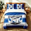 Canterbury Bankstown Bulldogs (14) 3pc Set Suitable for Master Bedrooms Soft and Comfortable an Ideal Gift for Family and Friends Includes One Duvet C