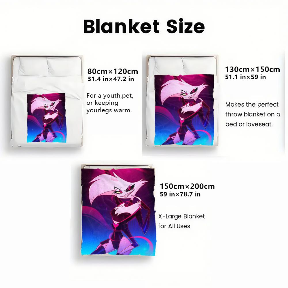 Anime thin Flannel Blanket for Bedrooms,Living Rooms,Sofas Blankets,Offices,Lunch Breaks,Picnics,blankets fluffy