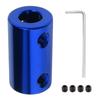 Aluminum Alloy Blue 25mm 1 Inch Rigid Coupling Set for 3D Printer RC Robot Car Model DIY Encoder with Screws Hex Wrench