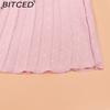BITCED High-Waisted Pleated Fringe Dress with Tie Detail Sleeveless Summer Dress Casual Vacation Travel Dress
