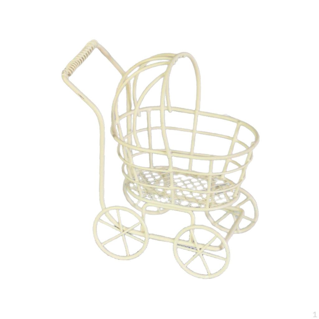 1:12 Dollhouse Pram Decoration Collections Photo Prop Dolls Houses Accessories for Model