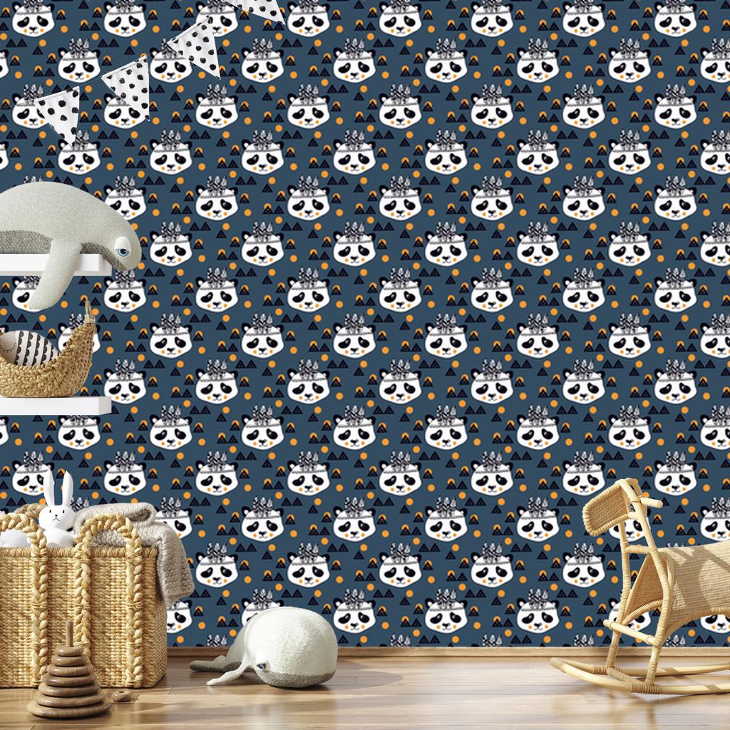 Panda Indians Wallpaper for Living Room and Bedroom 50x1000