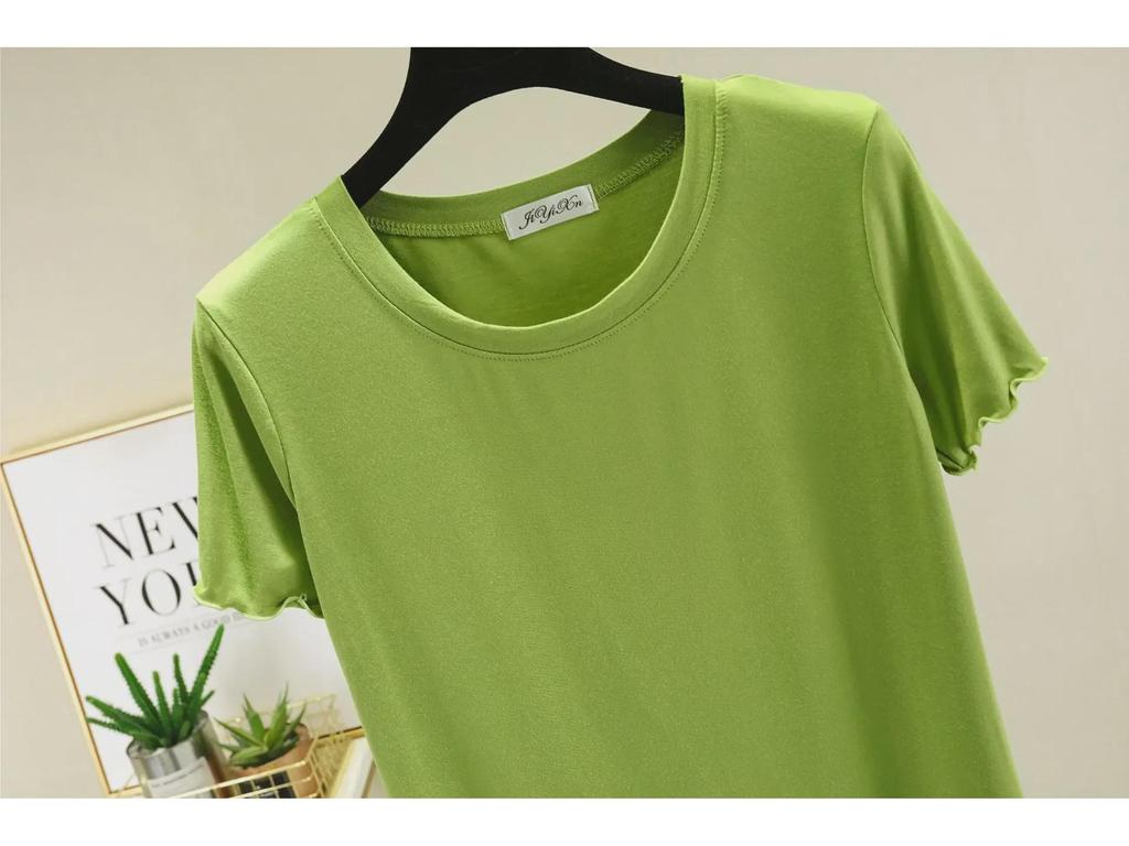Women's Slim Fit Summer Ice Silk Short Sleeve Top