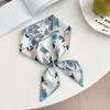 Silk scarf long strip new small fresh pastoral headscarf bow headband tied bag streamer decorative scarf belt