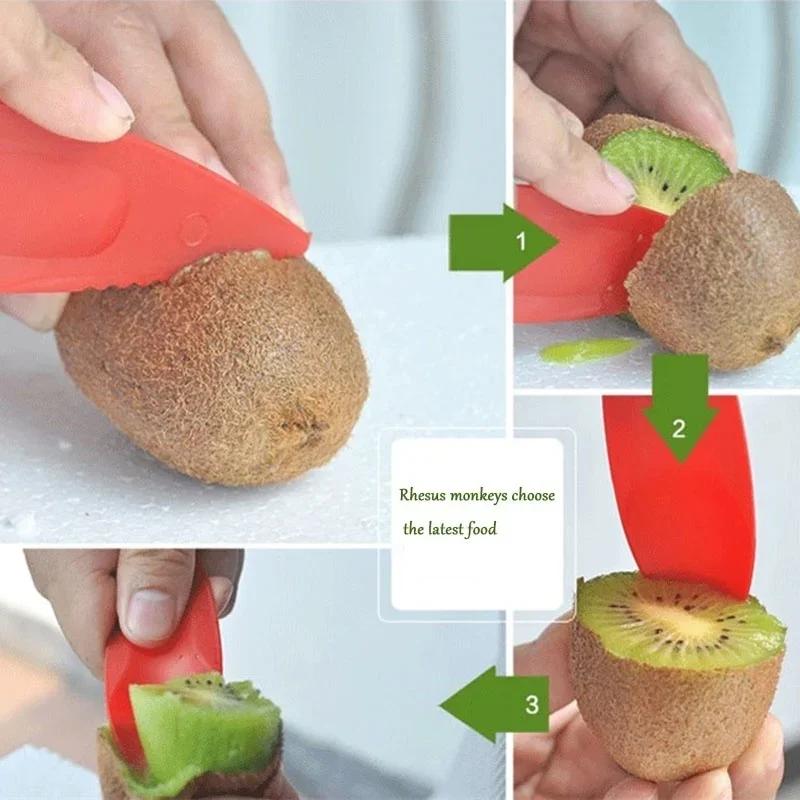 8 Pcs Multifunction Spoon Knife Household Multicolor PP Kiwi Fruit Spoons