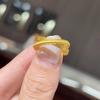 Ancient Gold Cross Brushed Ring for Women - Luxury Niche Design with High-End Ancient Style