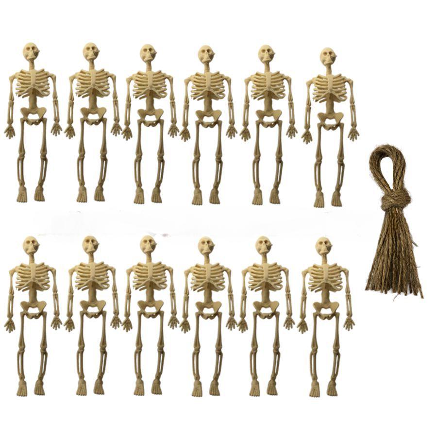 50PCS Ghost Festival Skeleton Fun Decoration Halloween Festival Atmosphere Skeleton Skeleton Frame Party Prop Ornament