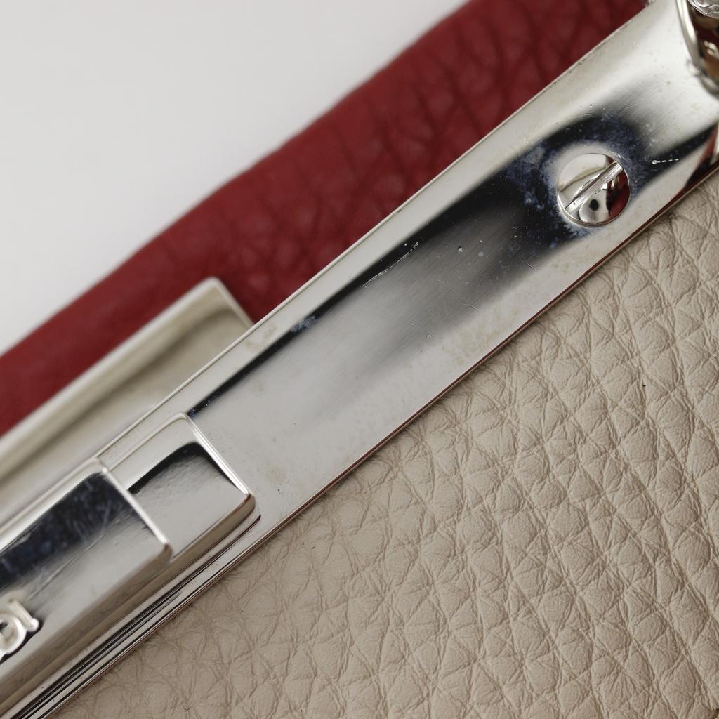 FENDI Peekaboo medium Handbag 8BN226 Celeria 2WAYShoulder Red leather Women Used