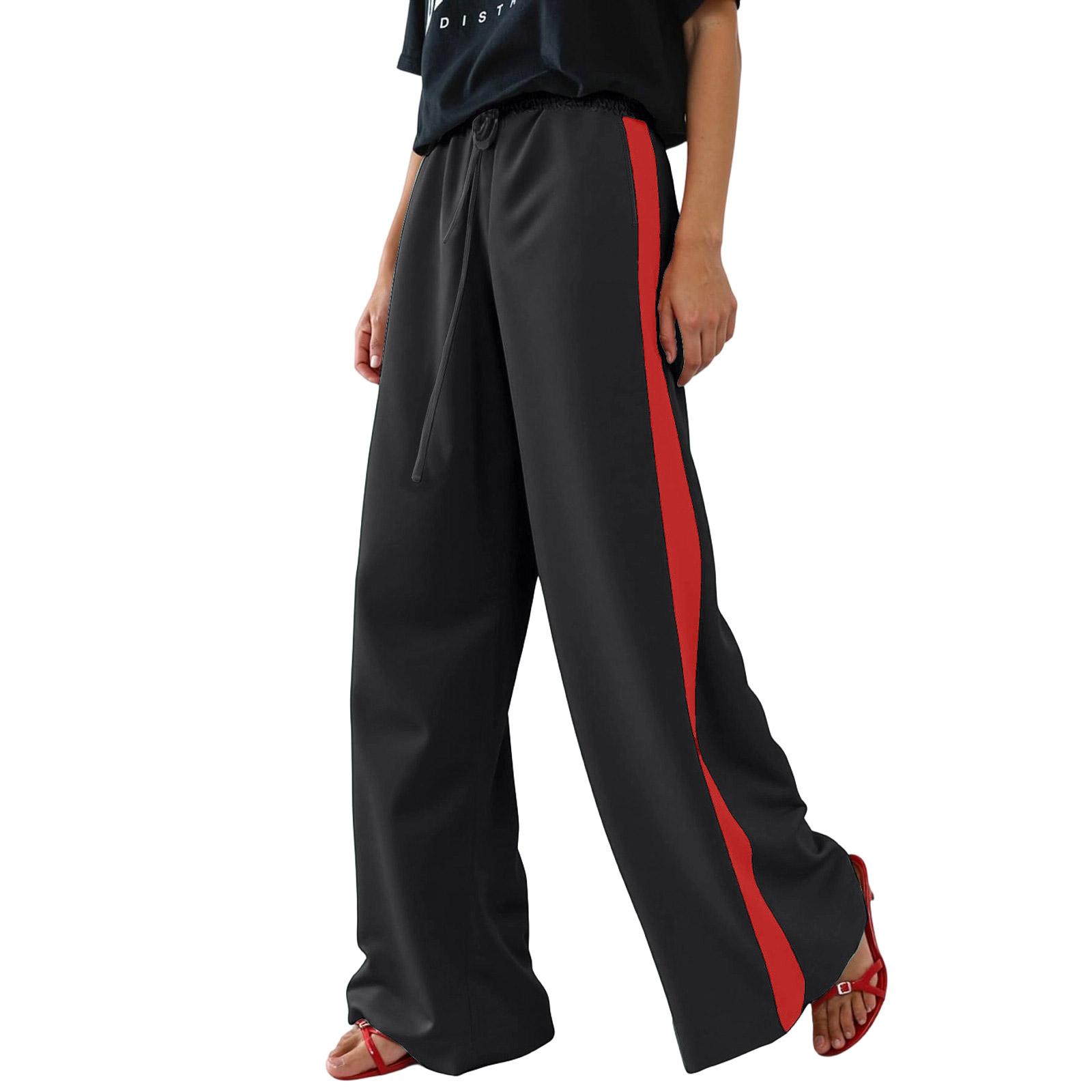 Women s Wide-leg Pants, Summer Casual Flowing Wide-leg Trousers. L