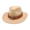 Minority Men'S And Women'S Jazz Hats British Woolen Top Hats Western Cowboy Mid-Curl Top Hats