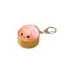Funny Dumpling Bao Bun Keychain Fidget Clicker With LED Light Portable Stress Relief Toy for Travel Commute