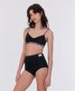 Lupeulupeu Shirred Reversible Bikini Top [Rosy Dot Dark Grey]