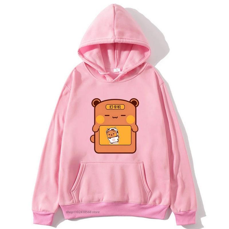 Anime Bubu Dudu Print Hoodies for Men Women Clothing Funny Cartoon Graphic Streetwear Long Sleeve Loose Hooded Sweatshirt